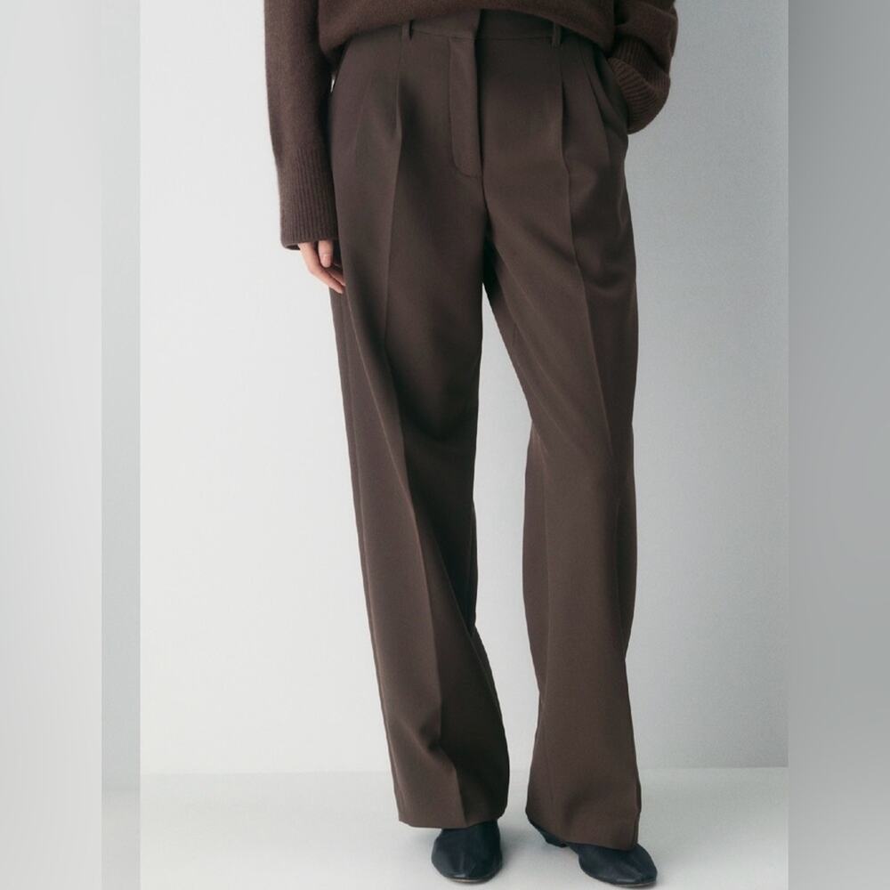 NWT Aritzia The Effortless Pants Size 0 (estimated) in Rich Mocha Brown - Picture 2 of 15